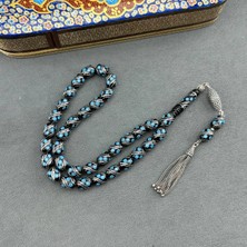 Türker Kızılelma Mavi Oltu Taşı Tesbih