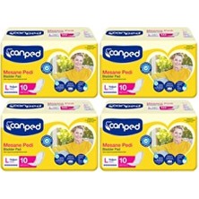 Canped 10'lu 4 Paket Lohusa Pedi Yoğun L (Büyük) Beden Gün Boyu Konfor ve Ultra İnce Rahatlık