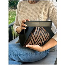 Jophiel Portföy Çanta, Clutch, Patchwork, El Çantası, Zincirli Omuz Çantası