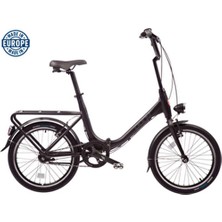 Rog Pony Classıc 3 Vitesli Katlanabilir Siyah Şehir Bisikleti 20 İnç Jantlı Ergonomik Tasarım