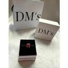 DMs Silver Kıpkırmızı Gümüş Murano Charm'ı