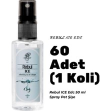 Rebul Ice Edc 50ML Sprey Pet Şişe 60 Adet (1 Koli) Ice Kokulu Kolonya