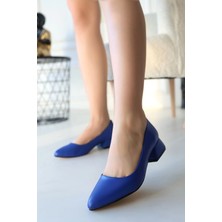 MGN Desniy Mavi Cilt Topuklu Ayakkabı