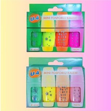 Art Tone Fosforlu Kalem 4 Adet Mini Neon+4 Adet Pastel Renk Toplam 8 Renk