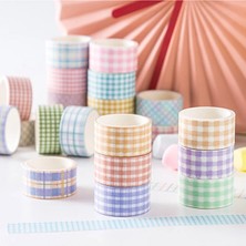 Art Tone Desenli Soft 4 Adet Set Washi Tape Dekoratif Tasarımlı Bant 3cm x 2mt Uzunluk