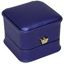 Metro Kuyumculuk Malzemeleri Deri Yüzük Kutusu Mavi