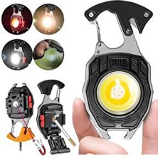 Revopro Çok Fonksiyonlu Mini LED Lamba Anahtarlık ve Çakmak USB Şarjlı Kamp Için Taşınabilir Tam 7 Modlu