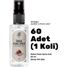 Rebul Dark Spice Edc 50ML Sprey Pet Şişe 60 Adet (1 Koli) Dark Spice Kokulu Kolonya