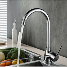 Viosa 360 Derece Oynar Başlıklı Çubuk Kol Mutfak Evye Bataryası