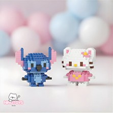 Bricks Sevimli Karakterler 3D Yapboz Stitch ve Hello Kitty