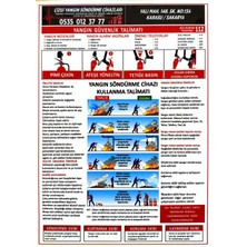 Çizgi Yangın Söndürme Dijital Baskılı Yangın Uyarı Talimatı Levhası