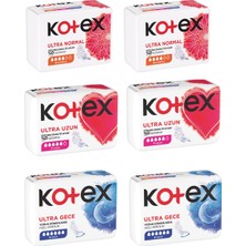 Kotex Ultra Normal - Ultra - Gece 6 Lı Karma Paket