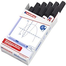 Edding Beyaz Yazı Tahtası Kalemi (Yeniden Doldurulabilir) 1.5-3mm Siyah (10 Lu Paket) 360 Xl