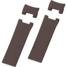 Ulysse Nardin Marine Diver Uyumlu 4 Parça Kahverengi Plastik Saat Kordonu