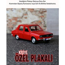 Bebeym Renault 12 Metal Araba - Renault 12 Oyuncak Araba - Toros Metal Araba - Kişiye Özel Plakalı