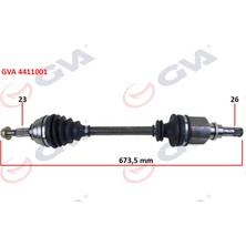 GVA Mtxdpn Komple Aks Sol Megane Ii 1.4/1.6 16V-1.5 Dci 02-08 673MM