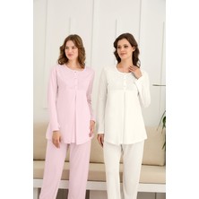 Nightlove Kadın Hamile Uzun Kollu Pijama Takımı