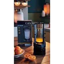 Cata CT-8439 Vegas Şarjlı Masa Lambası Siyah Renk 3 Renk Işık Fonksiyonlu Dokunmatik