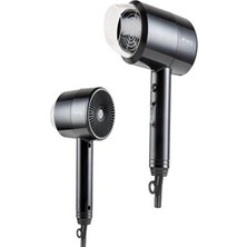 King Bariton Siyah Otel Tipi Saç Kurutma Makinası 550 W 1 Kademe Hız Ayarı ile Kullanım