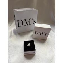 DMs Silver Kalpli Şekilde Oyulmuş Kilit Anahtar Gümüş Charm'ı