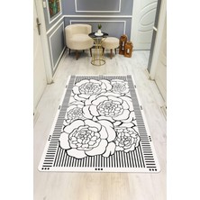 Dolce Mariee Modern Desenli Dijital Baskı Kaymaz Taban Halı H1103