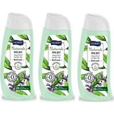Hobby Duş Jeli Naturals Refresh Adaçayı Özü & Çayağacı Yağı 500 ml x 3 Adet