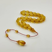 Sarı Şeffaf Ateş Kehribar  Tespih