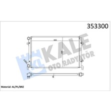 Kale Mtxdpn Radyatör Golf V-Caddy Iii-Jetta Iii-Passat-A3-Octavia Ac Klimasiz Mek Otom Al/pl/brz 648X408X26