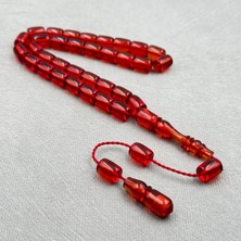 Kırmızı Kapsül Model Ateş Kehribar Tespih – Bülbül Atölye El Işçiliği