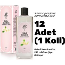 Rebul Jasmine Edc 250ML Cam Şişeli Yasemin Kokulu Kolonya 12 Adet (1 Koli)