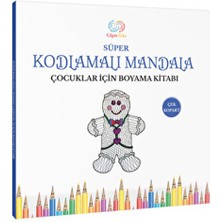 Çılgın Zeka Süper Kodlamalı Mandala Çocuklar İçin Boyama Kitabı 30 Yaprak 60 Sayfa Eğlenceli