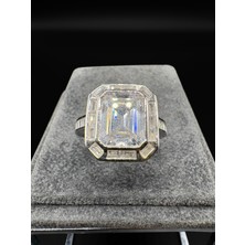 NC Larimar Taşlı Baget Ithal Gümüş Yüzük