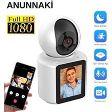 Anunnaki Ekranlı Görüntülü Görüşme Sağlayan Akıllı Kamera Ev-Işyeri-Ofis-Bebek-Yaşlı Hasta Kamerası 1080P