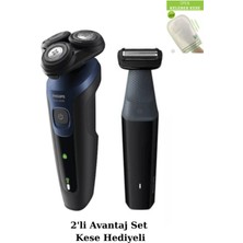 Philips S5445 Islak/kuru Sinek Kaydı Tıraş Makinesi - Şarjlı Banyo Vücut Islak/kuru Tıraş Makinesi 2'li Set