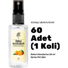 Rebul Mandarıne Edc 50ML Sprey Pet Şişe 60 Adet (1 Koli) Mandalina Kokulu Kolonya