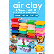 Event Air Clay 12 Renkli Zıplayan Hava ile Kuruyan Modelleme Kili Çocuk Gelişimine Katkı Sağlayan Oyun Kili