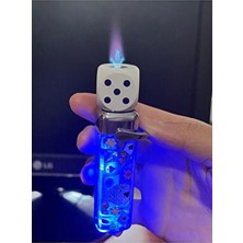 İndirim Center Yeni Sıradışı Iskambil Kagıdı Poker Desenli Işıklı Dönen Zar Özellikli Süper Lüx Çakmak