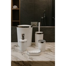 Makri Home Banyo Seti 5'li,akrilik-Çöpkovası,wc Fırçalık,sıvı Sabunluk,diş Fırçalık,el Sabunluk