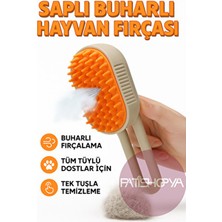 Patishopya Saplı Buharlı Kedi Tarağı Buharlı Kedi & Köpek Yıkama Fırçası Tarağı Yumuşak Silikonlu