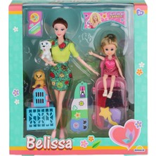 3046 Nessiworld-Rst-Sis-Mnk Bbk Set Belissa ve Annesi̇ Yolculuk Zamani 30CM