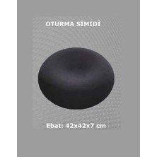 Konforlu Visco Ortopedik Oturma Simidi 44X42/8 cm Siyah