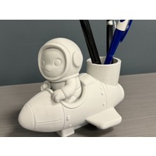 Hasfar Tech Astronot Roket Temalı Kalemlik – Uzay Konseptli Masa Üstü Düzenleyici
