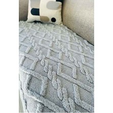 Decomia Home Chain Oturma Yerini Kapatan Kabartmalı Yumuşak Tüylü Koltuk Örtüsü Koltuk Şalı (100X220CM)