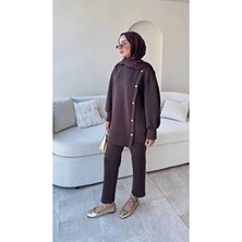 Molly Nelly Kadın Skuba Yandan Çıtçıtlı Pantolon Tesettür Takım