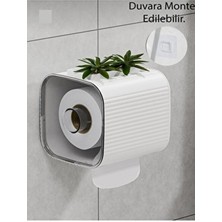 ASlife Home Beyaz Yapışkan Askılı Tuvalet Kağıtlığı Plastik Malzeme ile Modern Tasarım