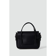 Shule Bags Dimple Retro El ve Çapraz Çanta Siyah