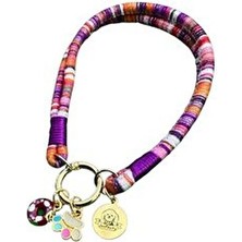 JesPawty Mor Ip Halat Charm Uçlu Kedi Köpek Kolyesi