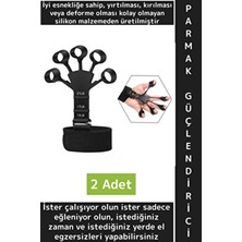 Wintoup Premium Antrenman Kas El Bilek Kol Parmak Geliştirme Güçlendirme Esnek Silikon Direnç Lastiği 2 Adet
