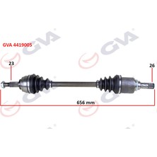 GVA Mtxdpn Komple Aks Sol Dacia Sandero Stepway Ii 12- 1.5dci 656MM