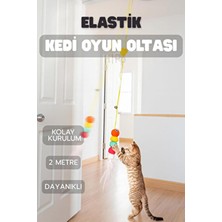 Sarfex Elastik Kendinden Yapışkanlı Kedi Oyun Oltası Halat Tasarım Eğlenceli Oyuncak